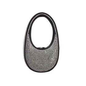 Coperni Oval Shaped Top Handle Crystal-Embellished Mini Swipe Bag Handbag