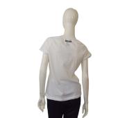 Moschino Jeans Love Has No Colors White Short Sleeve Cotton Top T-shirt size 46