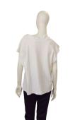 Four Minds White Cotton Terry V- Neckline Sleeveless Top size S/M