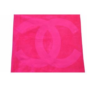 Chanel Fuchsia Pink Towel with CC Logo Fringes Cotton Towel Summer Beach Holiday