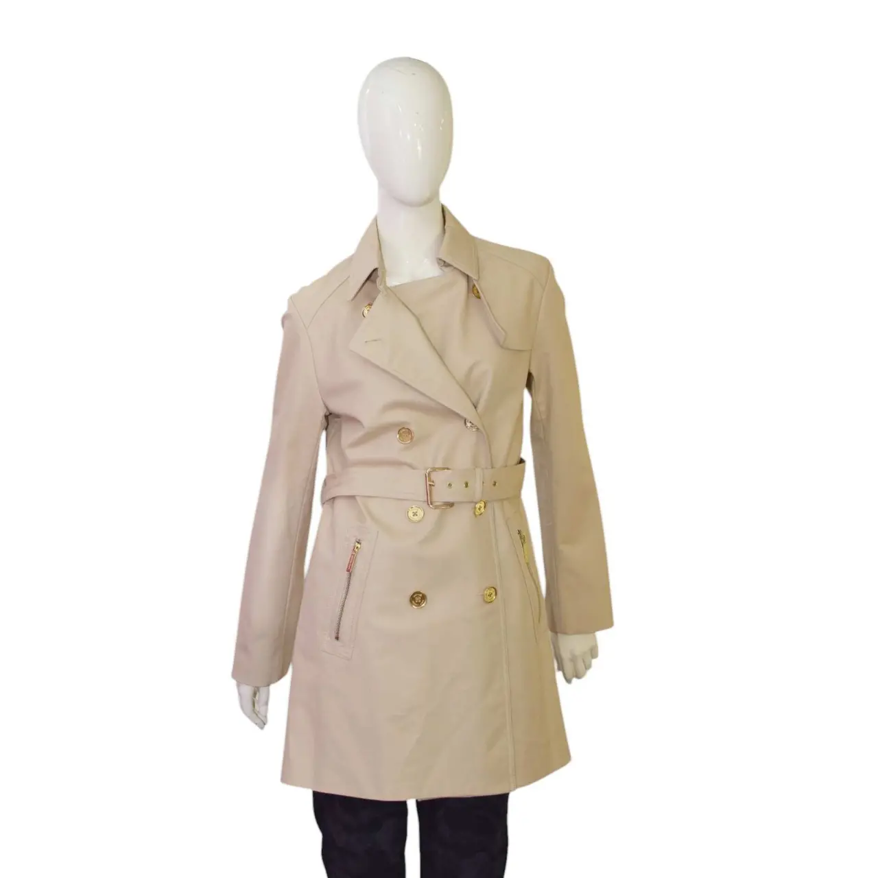 Michael Michael Kors Beige Double Breasted Belted Trench Jacket Coat Size M swap shop