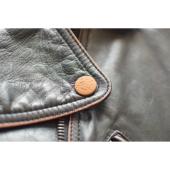 Jean Paul Gaultier JPG Jeans Black Distressed Leather Crop Biker Jacket size 44