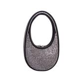 Coperni Oval Shaped Top Handle Crystal-Embellished Mini Swipe Bag Handbag