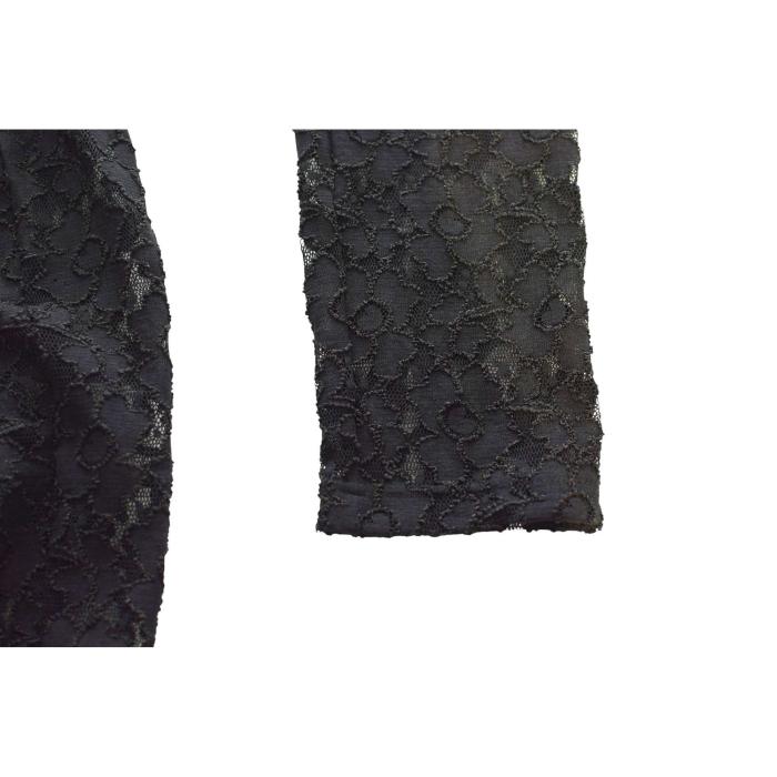 Comme des Garcons Black Sheer Floral Elastic Lace Leggings Trousers Pants S