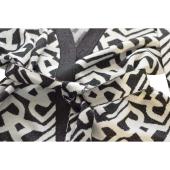 Alessandro Dell'Acqua Black & White Shiny Knit Belted Long Cardi Cardigan size S