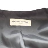 Dries Van Noten Black Tweed Woolen Button Closure Fitted Blazer Jacket size 40