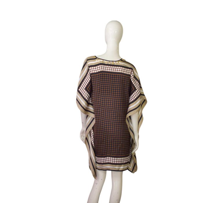 Michael By Michael Kors Earthly Hues Studded Caftan Mini Length dress size S / M