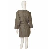 The Attico Khaki Green Back Zip 3/4 Sleeves Mini Dress size 44