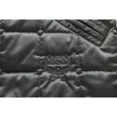 MCM Black Quilted Puffer Polyester Snap Button & Half Zip Jacket Coat Size 38