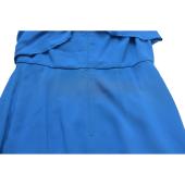 DSquared2 D2 Blue Sleeveless Boat Neckline Draped Top Knee Dress size 44