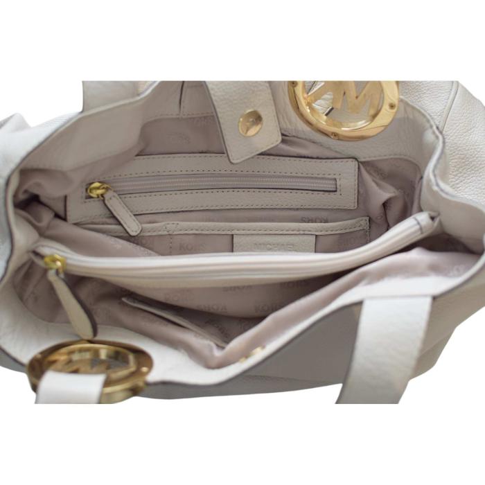 Michael by Michael Kors Off White Leather Satchel Handbag Shoulder bag