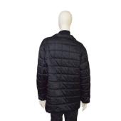 MCM Black Quilted Puffer Polyester Snap Button & Half Zip Jacket Coat Size 38