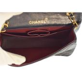 Chanel Vintage Mini Classic Handbag Dark Blue Lambskin Single Flap Crossbody