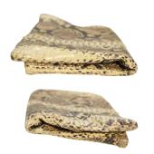 Juliette Jake Beige Brown Snake Leather Fold Over Clutch Bag Handbag