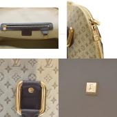 Louis Vuitton Gray Monogram Mini Lin Alma Haut Brown Leather Trim