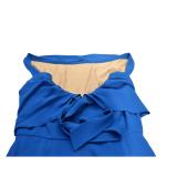 DSquared2 D2 Blue Sleeveless Boat Neckline Draped Top Knee Dress size 44