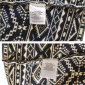 Marina V Beige & Black Ethnic Print Open Front Knit Cardigan Cardi Top size 2