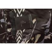 Philipp Plein Black White Blue Feathers Print & Logo Large 100% Silk Scarf Wrap
