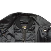 MCM Black Quilted Puffer Polyester Snap Button & Half Zip Jacket Coat Size 38