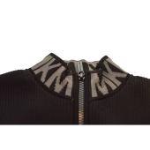 Michael Kors BLack Viscose Knit Bodycon Short Sleeves Mini Dress w.Zipper size XXS