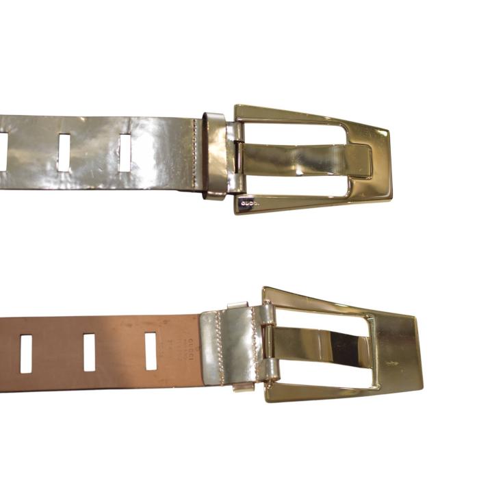 Gucci Golden Leather Large Buckle Waist Belt size 90 / 36