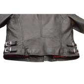 Dsquared2 Black Leather Side Zipper Biker Jacket size 42