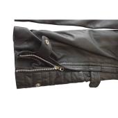 Zadig & Voltaire Angie Deluxe Black Leather Bikers Pants Trousers - size M