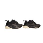 Stella McCartney Black Faux Leather and Neoprene Eclypse Sneakers Size 39