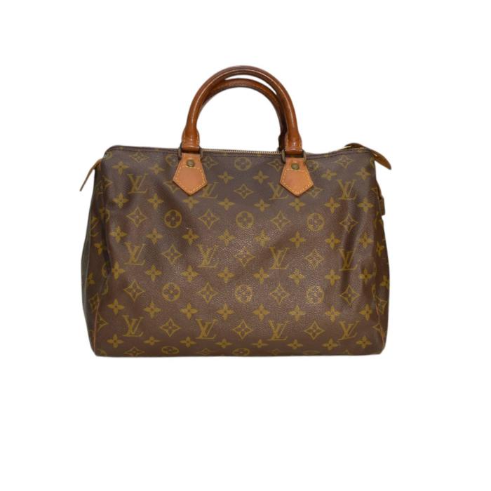 LOUIS VUITTON Mon Monogram Speedy 30 Satchel Bag Vintage Handbag