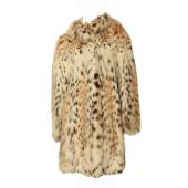 Anabella Made in Italy Lynx fur long length style fur hooded coat size Small