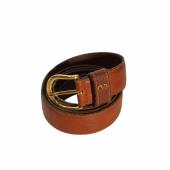 Valentino Garavani Brown Pebbled Leather Classic Unisex Waist BELT size 95