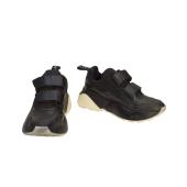 Stella McCartney Black Faux Leather and Neoprene Eclypse Sneakers Size 39