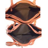 Tod's Salmon Pink Pebbled Leather Drawstring Tote Shoulder bag Handbag