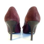 Dolce & Gabbana presents this sexy bordeaux snakeskin & suede leather pointy classic pumps with bow