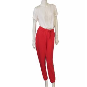 Burberry Red Cotton Signature Sweatpants Sport Lounge Trousers Pants size S / P