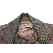 Christian Dior Vintage Grey and Pink Wool and Silk Suit Jacket FR 44 USA 12