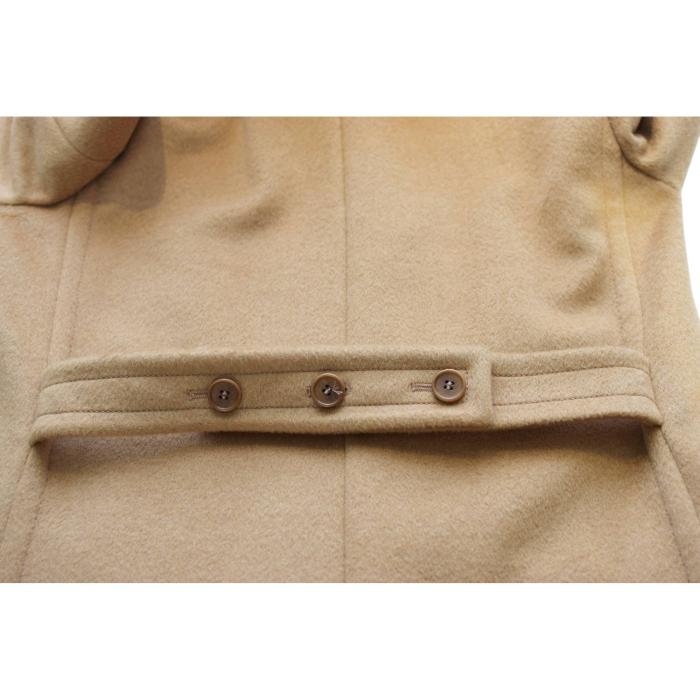 Max Mara Beige Camello Double Breasted Det. Collar Winter Long Coat size 44