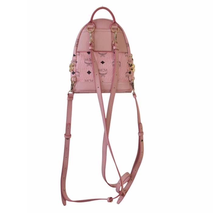 Visetos monogram canvas side studded X-Mini Bebe Boo backpack soft pink