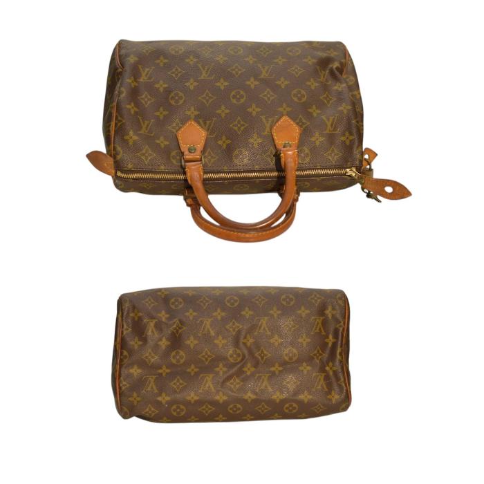 LOUIS VUITTON Mon Monogram Speedy 30 Satchel Bag Vintage Handbag