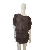 Isabel Marant Multicolor Earthly Hues 100% Silk Mini Tiered Skirt size 38