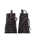 VALENTINO RED Black calfskin leather Lye  combat boots 39