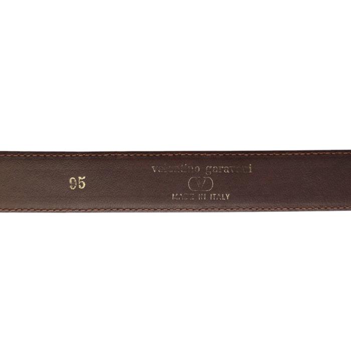 Valentino Garavani Brown Pebbled Leather Classic Unisex Waist BELT size 95