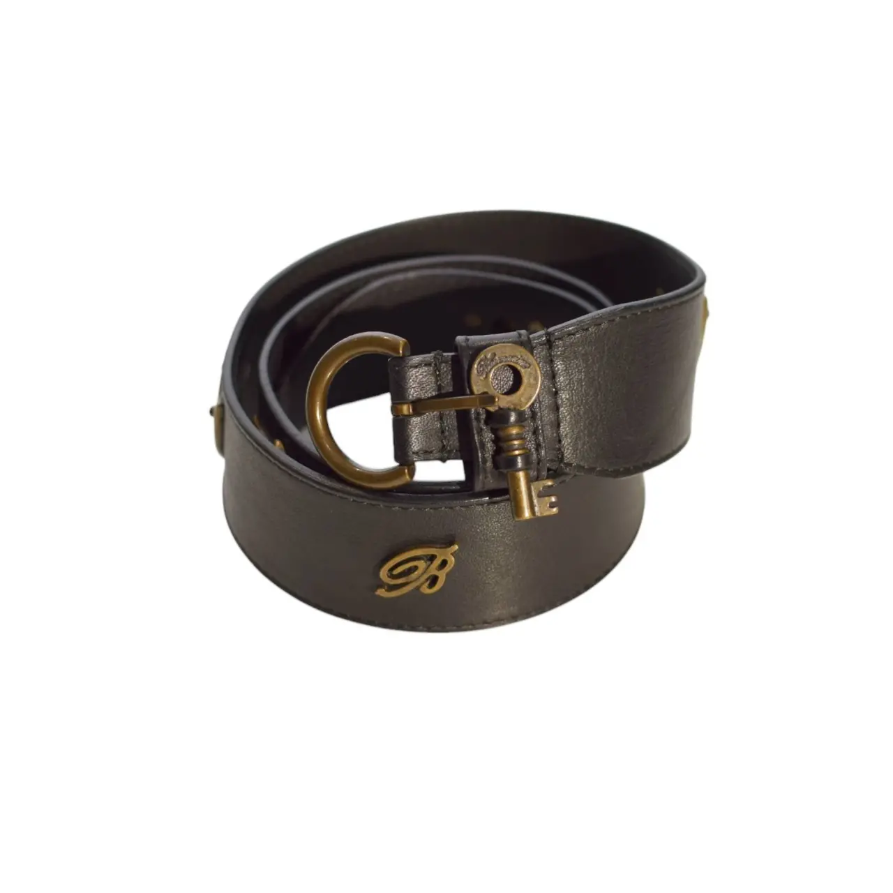 Black Leather Blumarine Belt