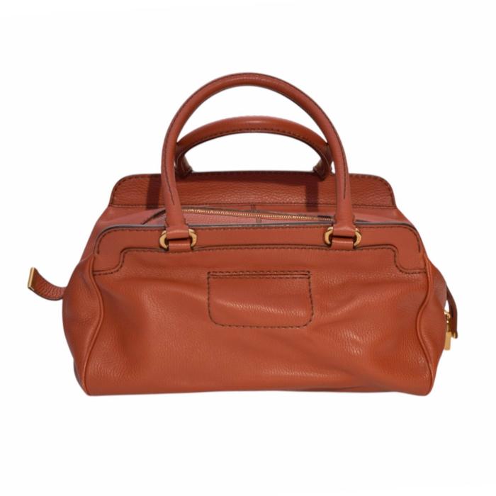 Tod's Kate Easy Media Ecaille Red Leather Padlock Satchel Shoulder bag Handbag