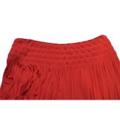 Alaia Red Strapless Jersey Pleated Long Maxi Dress size 38 Fr