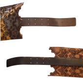 Roberto Cavalli Brown Leather Laser Cut Floral Wide Belt size M