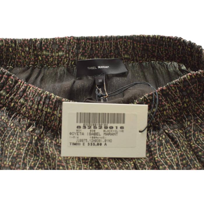 Isabel Marant Multicolor Earthly Hues 100% Silk Mini Tiered Skirt size 38