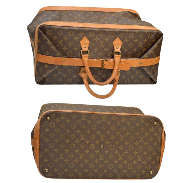 Louis Vuitton Vintage Brown Monogram Sac Voyage Weekend Travel Bag Luggage 