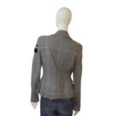 Christian Dior Vintage Grey and Pink Wool and Silk Suit Jacket FR 44 USA 12