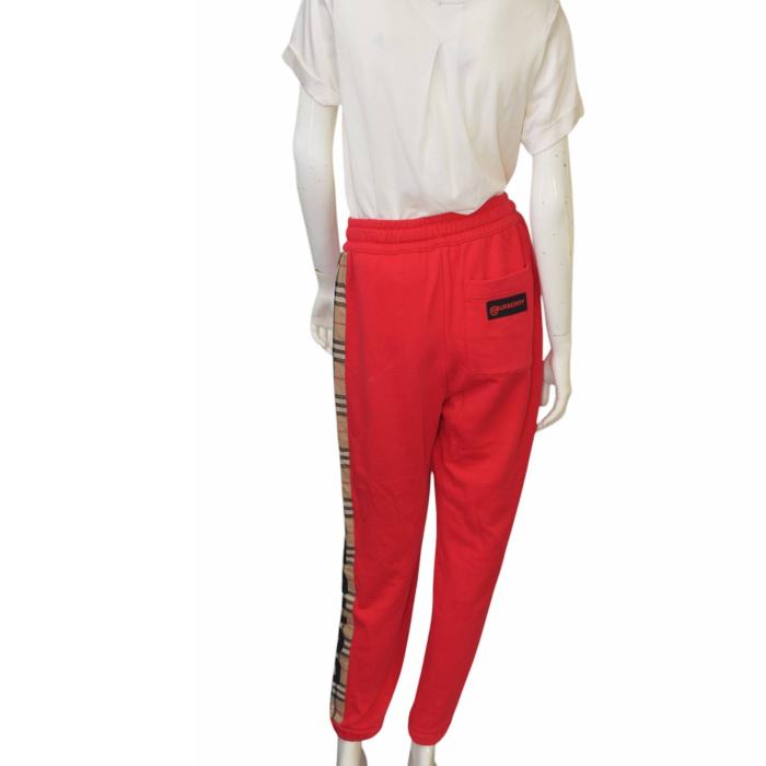 Burberry Red Cotton Signature Sweatpants Sport Lounge Trousers Pants size S / P